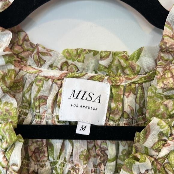 MISA Los Angeles Clio Top in Green Goddess. - Picture 6 of 12